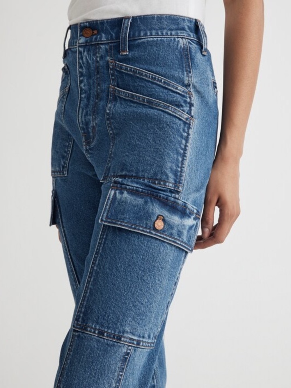 NWT Madewell 90s Straight Cargo Utility Jean 28 Densmore Wash
